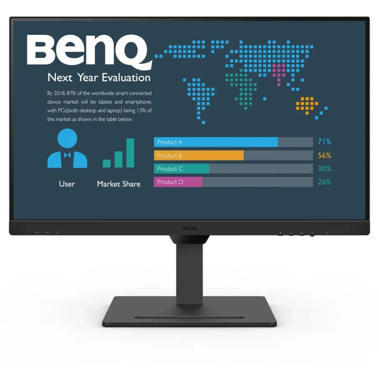 27" (68,58cm) BenQ BL2790QT schwarz 2560x1440 1xUSB-Typ-C / 1x DisplayPort 1.2 / 1xHDMI 1.4