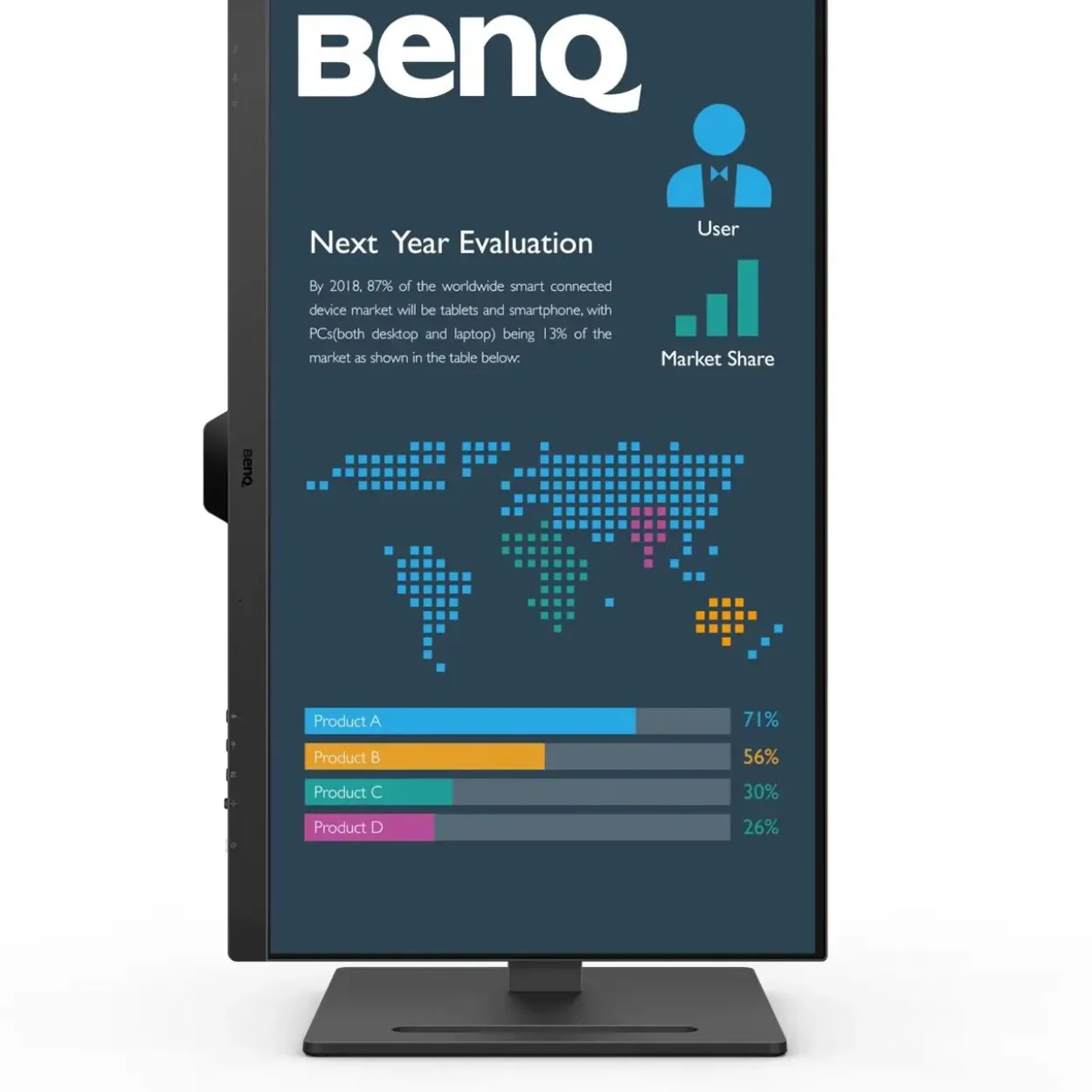 27" (68,58cm) BenQ BL2790QT schwarz 2560x1440 1xUSB-Typ-C / 1x DisplayPort 1.2 / 1xHDMI 1.4