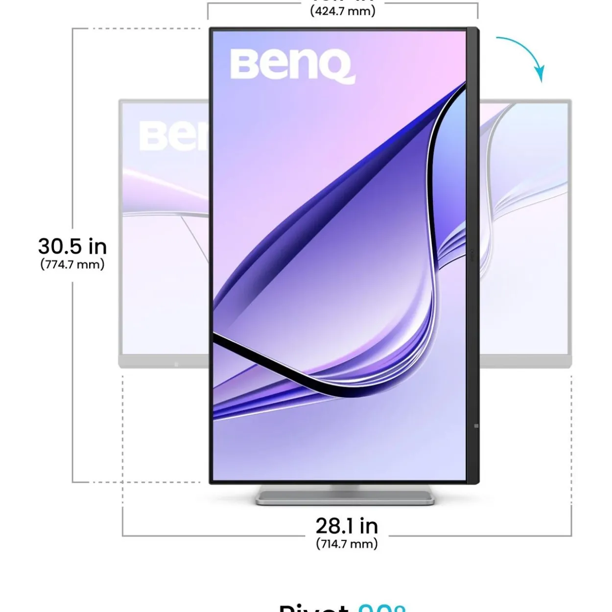 31.5" (80,01cm) BenQ MA320UG silber 3840x2160 1x Thunderbolt 4 / 1x USB-C mit Displayport / 2xHDMI 2.0