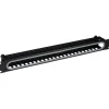 19" (48,26cm) EFB Elektronik 1HE Kabelführungspanel mit Abdeckung,RAL9005