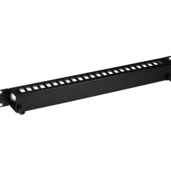 19" (48,26cm) EFB Elektronik 1HE Kabelführungspanel mit Abdeckung,RAL9005