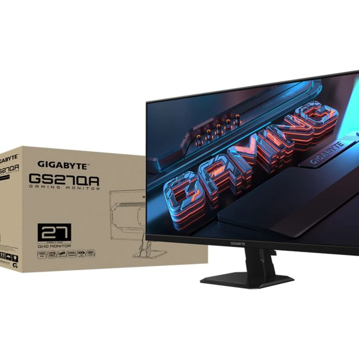 27" (68,58cm) Gigabyte Gaming Monitor GS27QA schwarz 2560x1440 1xDisplayPort / 2xHDMI
