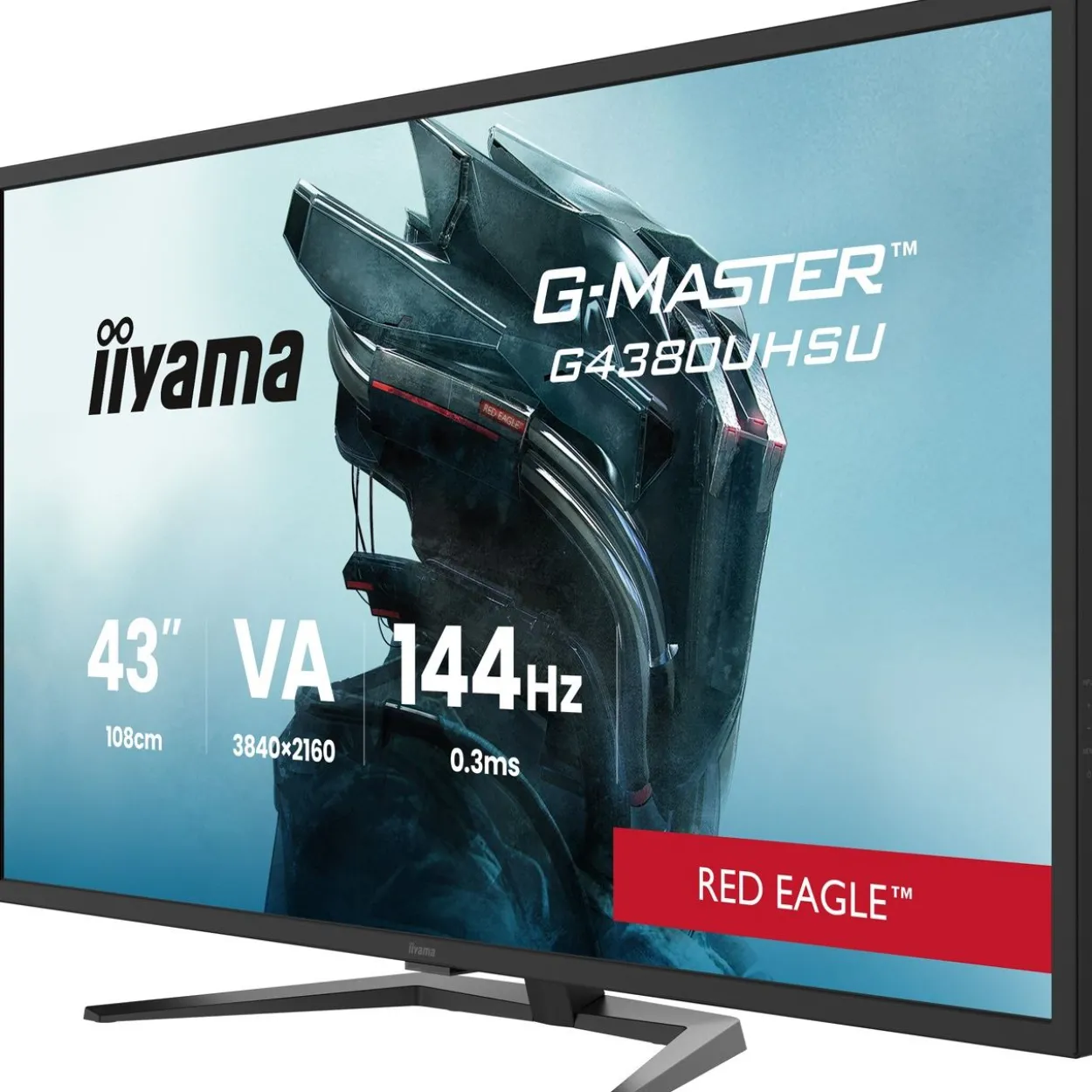 42.5" (107,95cm) iiyama G-MASTER G4380UHSU-B2 Red Eagle schwarz 3840x2160 2xDisplayport 1.4 / 2x HDMI 2.1