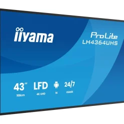 43" (109,22cm) iiyama ProLite LH4364UHS-B1AG schwarz 3840x2160 1x USB-C mit Displayport / 2xHDMI