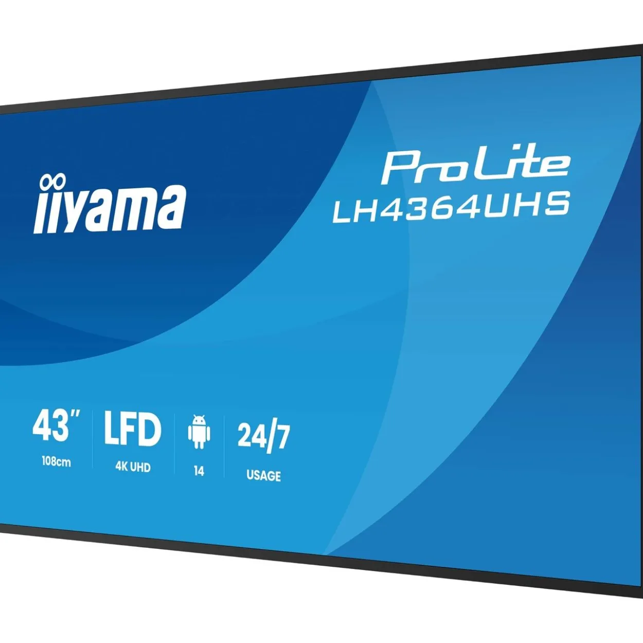 43" (109,22cm) iiyama ProLite LH4364UHS-B1AG schwarz 3840x2160 1x USB-C mit Displayport / 2xHDMI