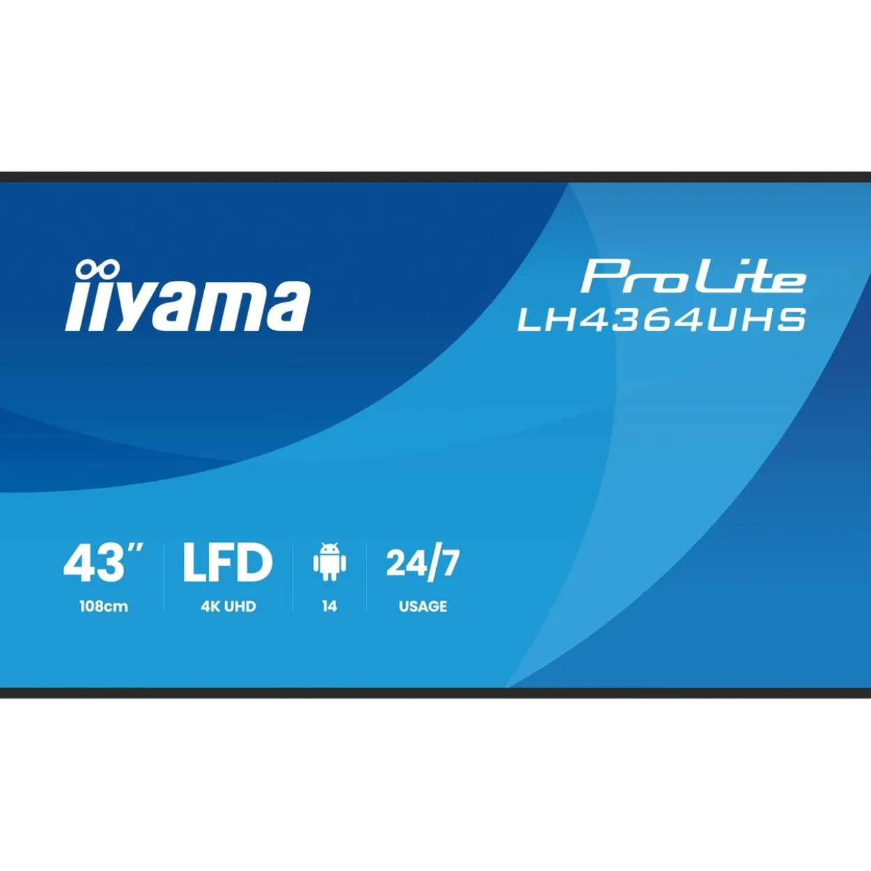 43" (109,22cm) iiyama ProLite LH4364UHS-B1AG schwarz 3840x2160 1x USB-C mit Displayport / 2xHDMI