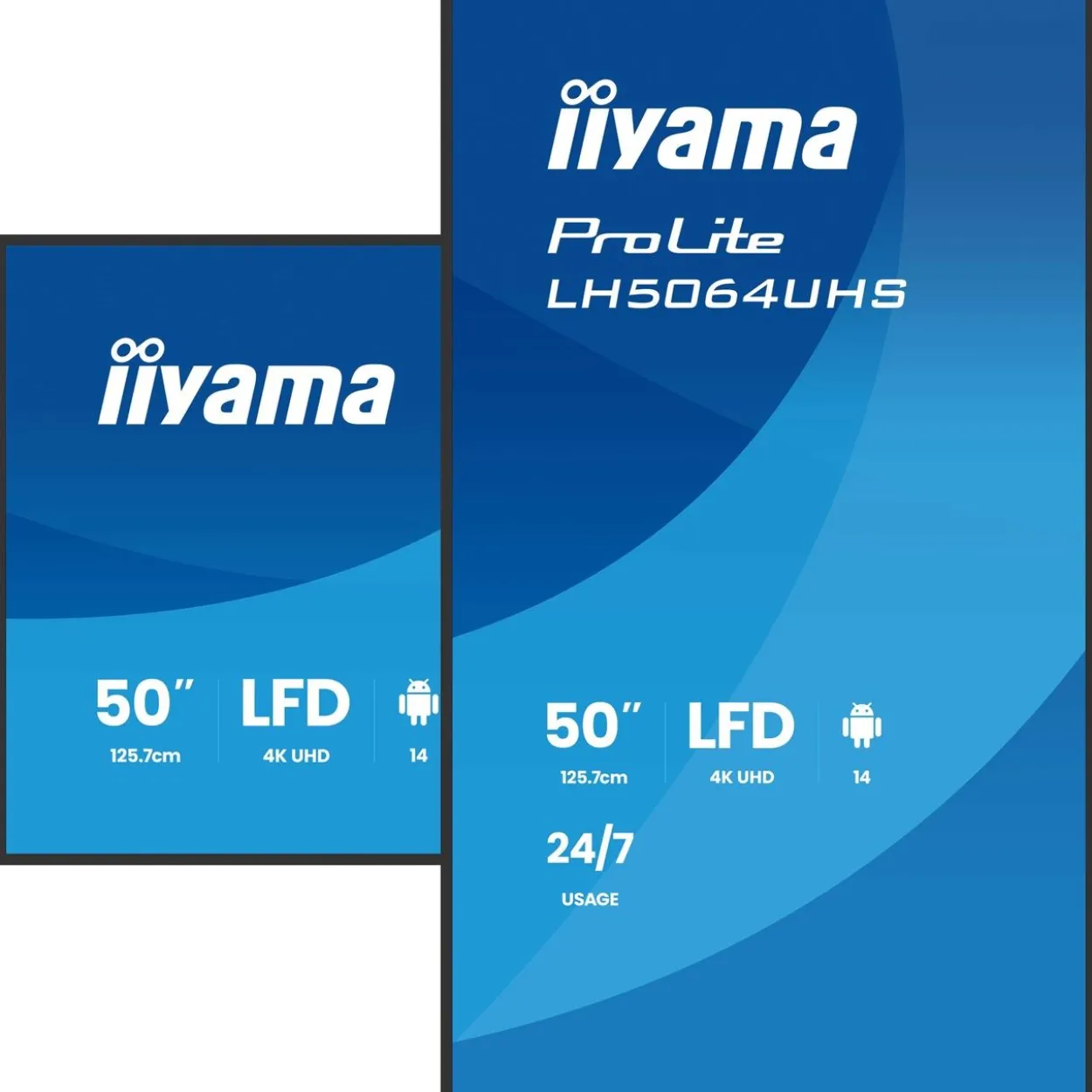 50" (127,00cm) iiyama ProLite LH5064UHS-B1AG schwarz 3840x2160 1x USB-C mit Displayport / 2xHDMI