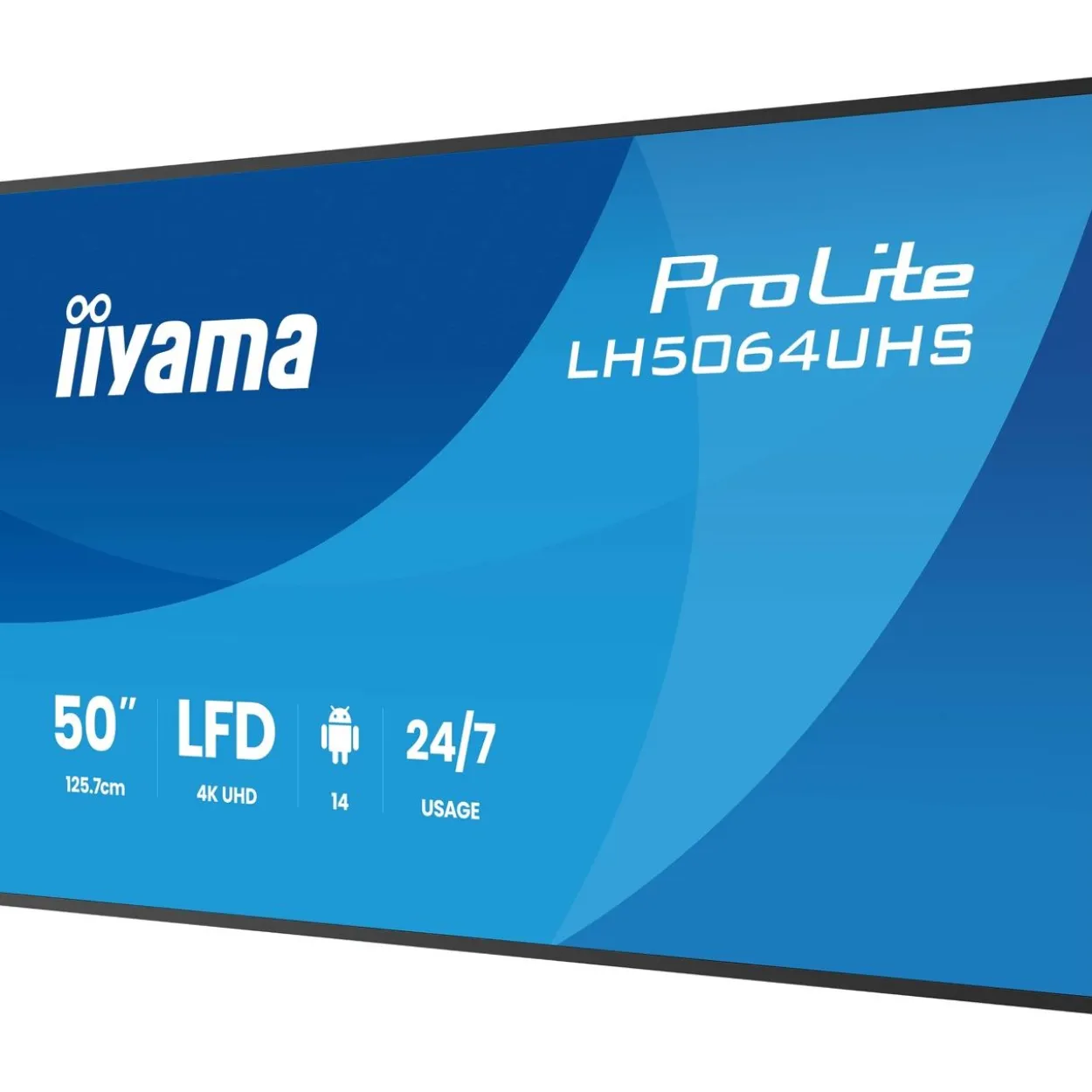 50" (127,00cm) iiyama ProLite LH5064UHS-B1AG schwarz 3840x2160 1x USB-C mit Displayport / 2xHDMI