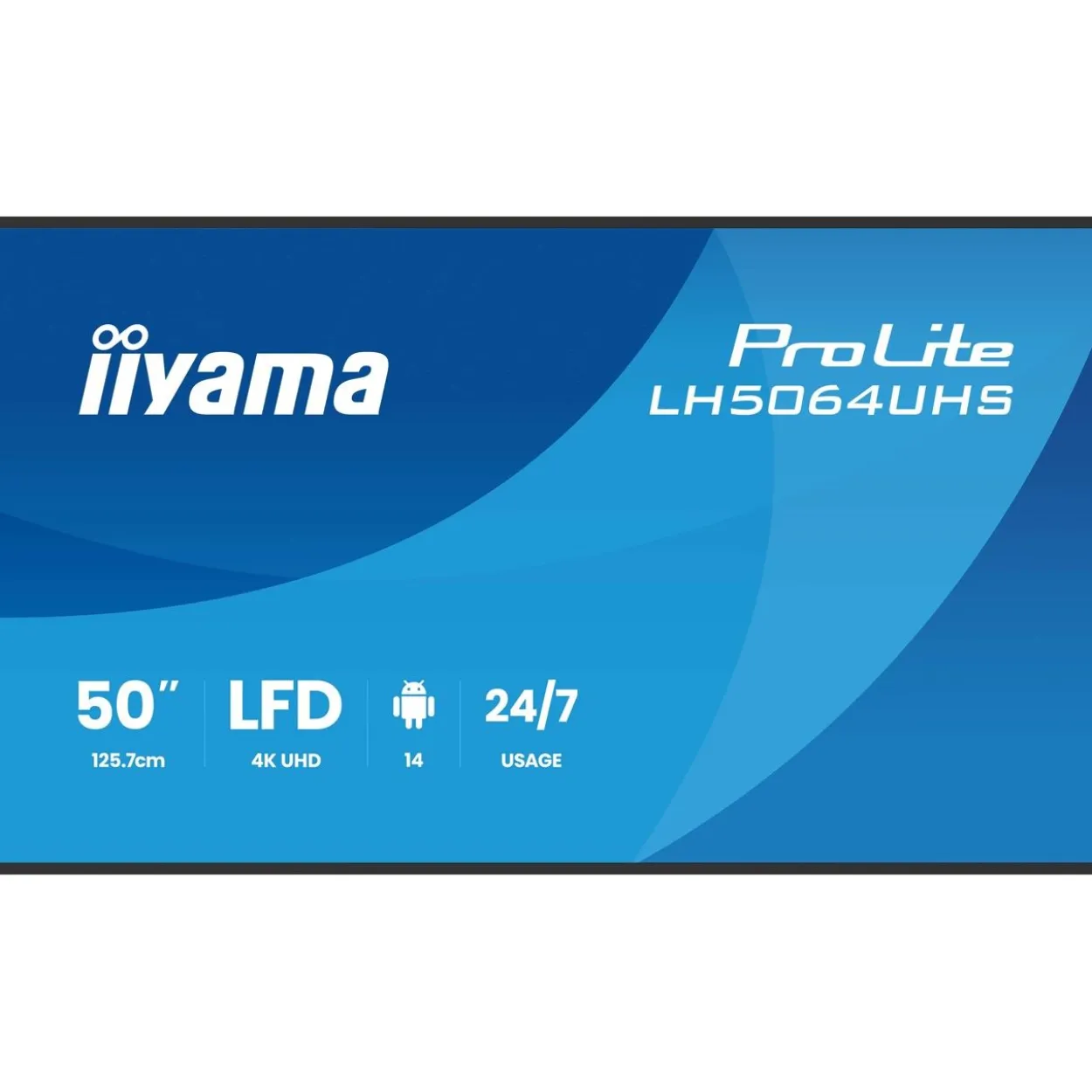 50" (127,00cm) iiyama ProLite LH5064UHS-B1AG schwarz 3840x2160 1x USB-C mit Displayport / 2xHDMI