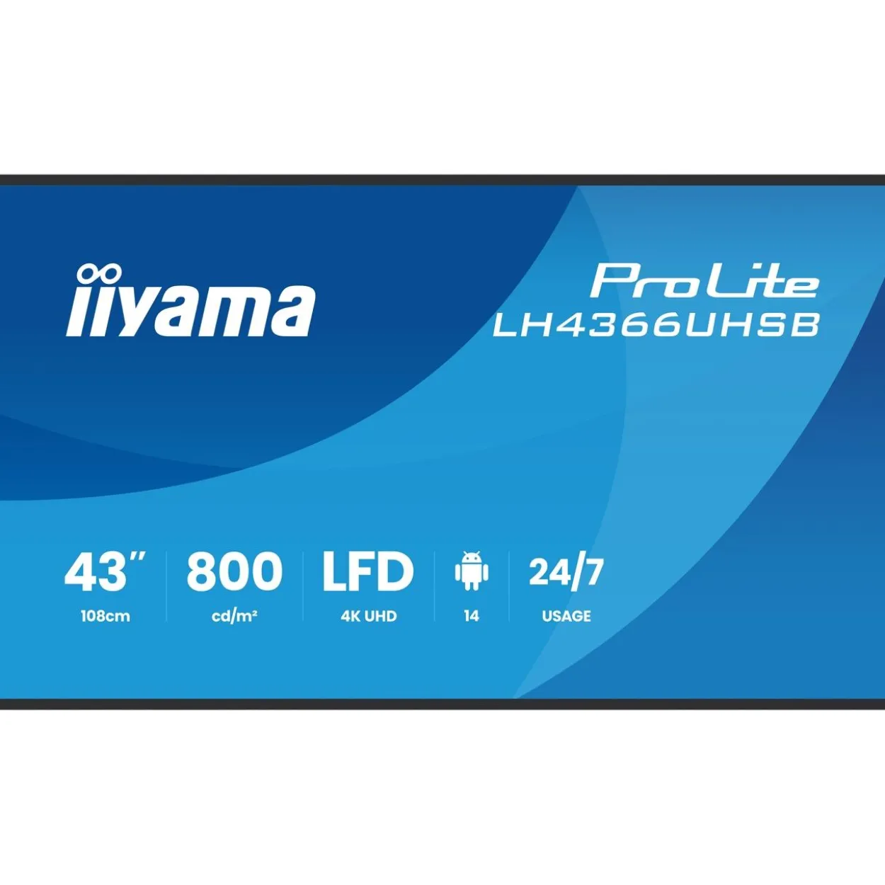 43" (109,22cm) iiyama ProLite LH4366UHSB-B1AG schwarz 3840x2160 1x USB-C mit Displayport / 2xHDMI 2.0