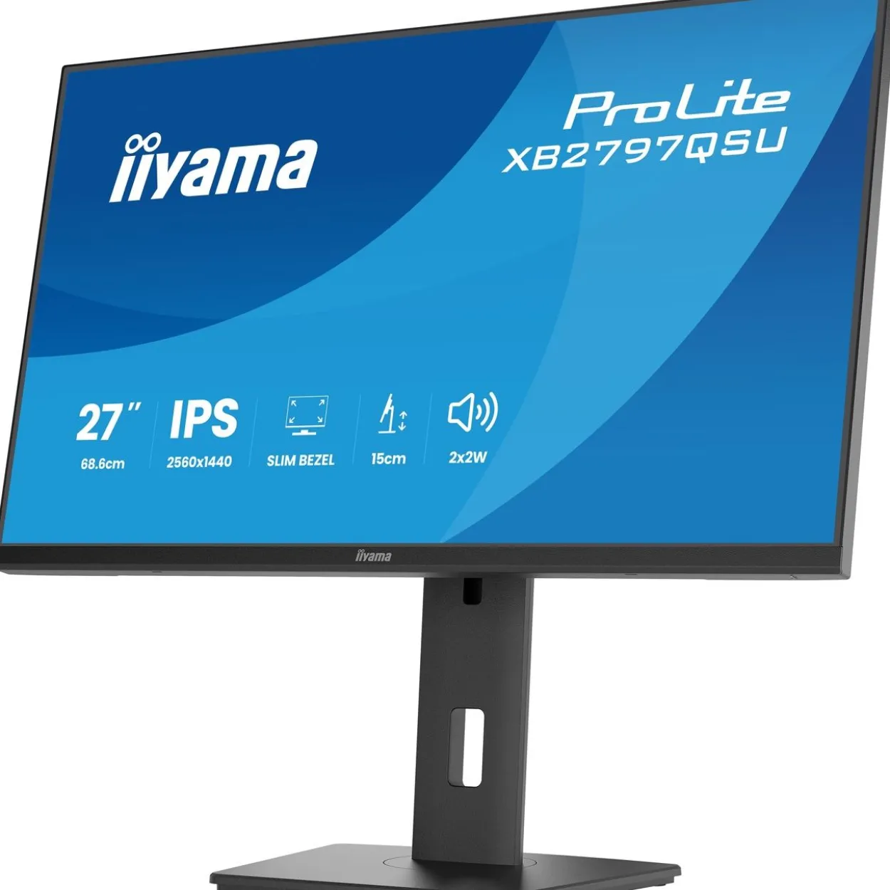 27" (68,58cm) iiyama ProLite XB2797QSU-B1 schwarz 2560x1440 1x DisplayPort 1.2 / 2xHDMI 1.4