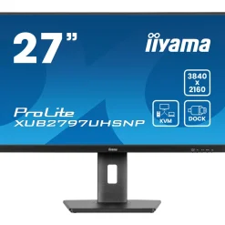 27" (68,58cm) iiyama ProLite XUB2797UHSNP-B1 schwarz 3840x2160 1x DisplayPort 1.2 / 1xDisplayPort Out / 1x HDMI 2.0