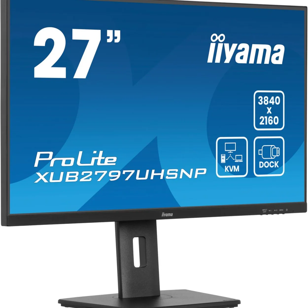 27" (68,58cm) iiyama ProLite XUB2797UHSNP-B1 schwarz 3840x2160 1x DisplayPort 1.2 / 1xDisplayPort Out / 1x HDMI 2.0