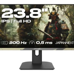 23,8" (60,47cm) JAPANNEXT JN-IPS238FHD200F-HSP-CAMO schwarz 1920x1080 1x DisplayPort 1.2 / 2xHDMI 2.0