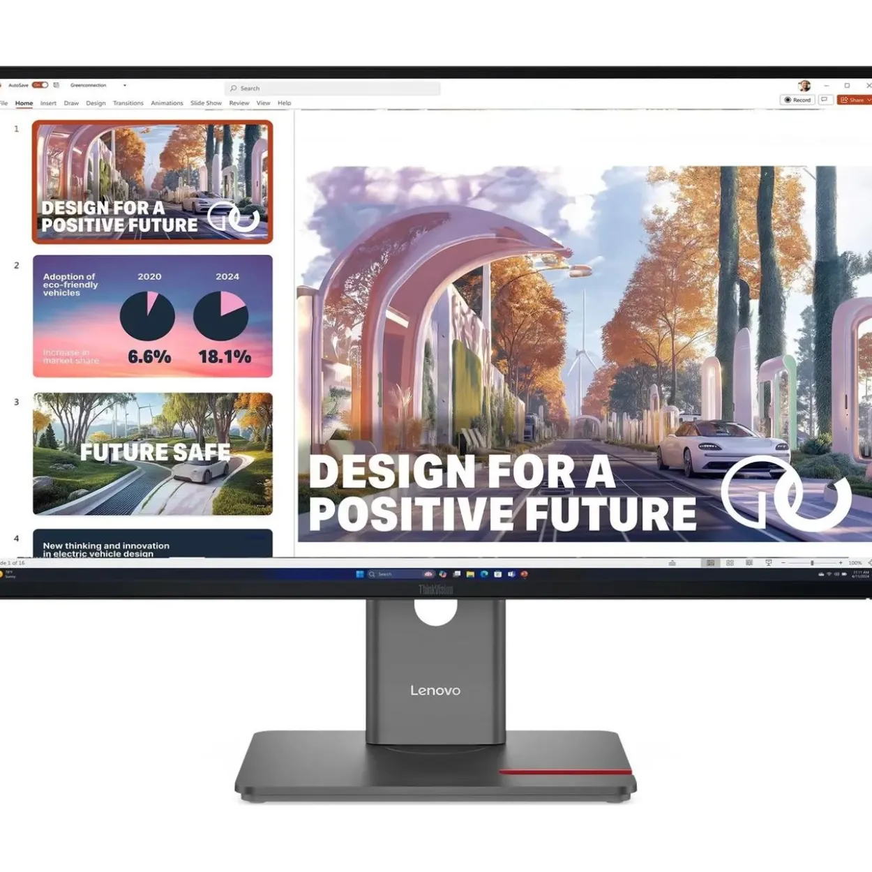 27" (68,58cm) Lenovo ThinkVision P27QD-40 schwarz 2560x1440 1xDisplayPort 1.4 / 1xHDMI 2.1 / 1x USB-C mit Displayport