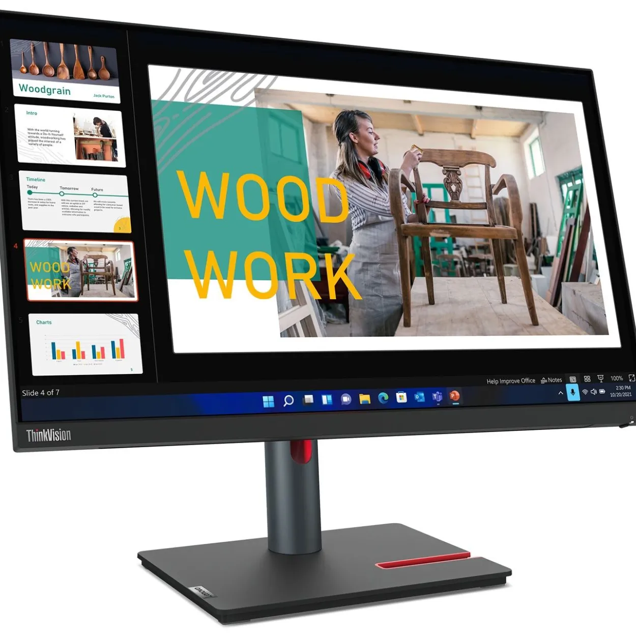 23,8" (60,47cm) Lenovo ThinkVision P24q-30 schwarz 2560x1440 1xDisplayPort 1.4 / 1xHDMI 2.0