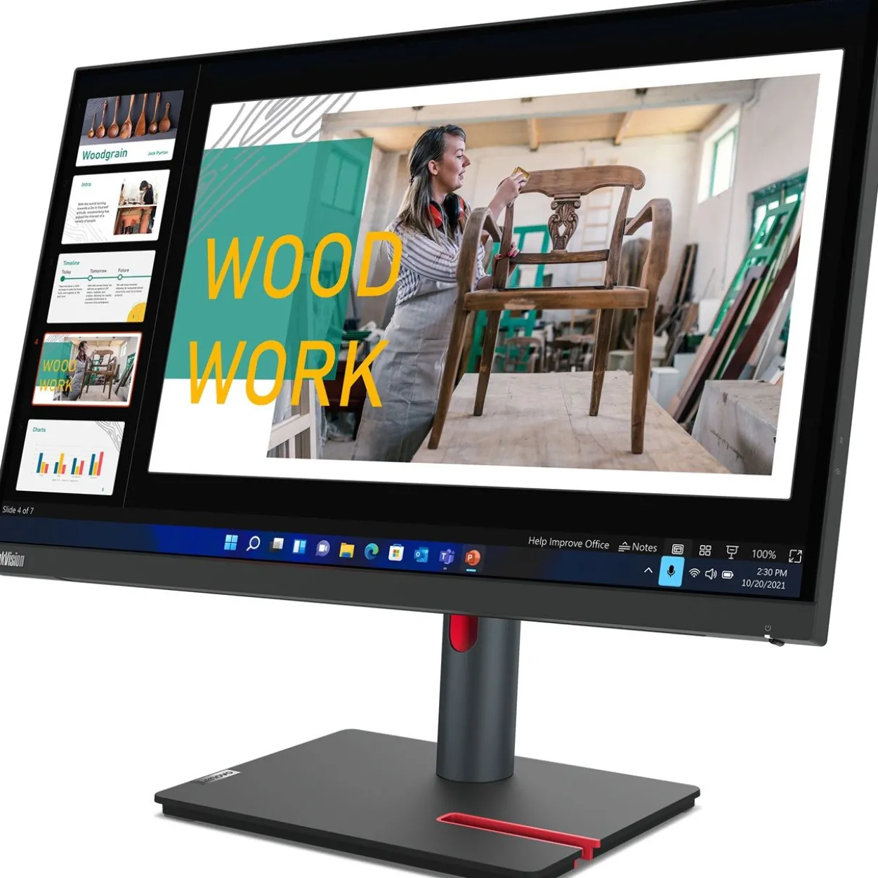 23,8" (60,47cm) Lenovo ThinkVision P24q-30 schwarz 2560x1440 1xDisplayPort 1.4 / 1xHDMI 2.0