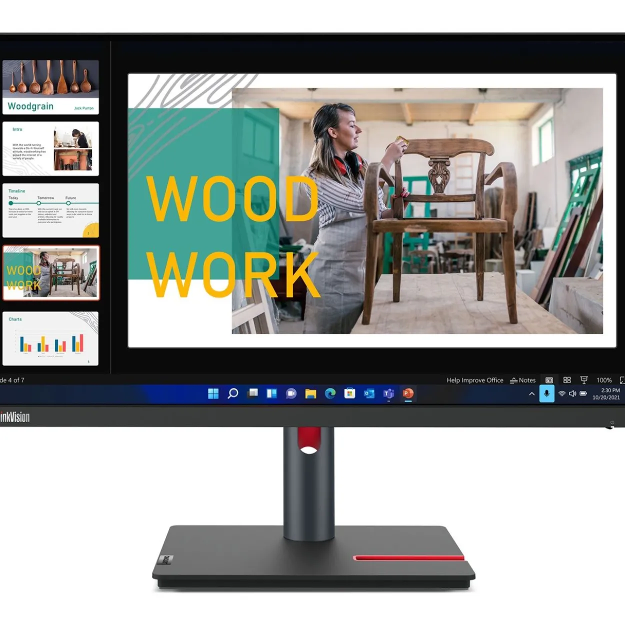 23,8" (60,47cm) Lenovo ThinkVision P24q-30 schwarz 2560x1440 1xDisplayPort 1.4 / 1xHDMI 2.0