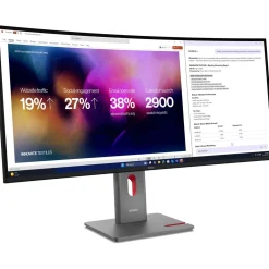 39.7" (100,80cm) Lenovo ThinkVision P40WD-40 schwarz 5120x2160 1xDisplayPort 1.4 / 1xHDMI 2.1 / 1x Thunderbolt 4