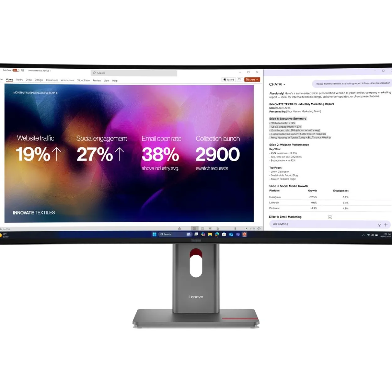 39.7" (100,80cm) Lenovo ThinkVision P40WD-40 schwarz 5120x2160 1xDisplayPort 1.4 / 1xHDMI 2.1 / 1x Thunderbolt 4