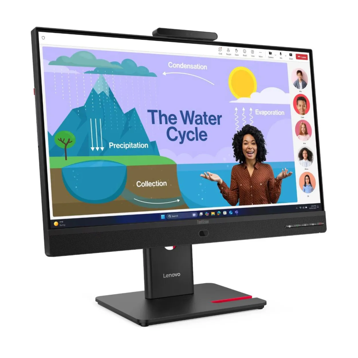 24" (60,96cm) Lenovo ThinkVision T24D-4v schwarz 1920x1080 1xDisplayPort 1.4 / 1xHDMI 2.1 / 1x USB-C mit Displayport