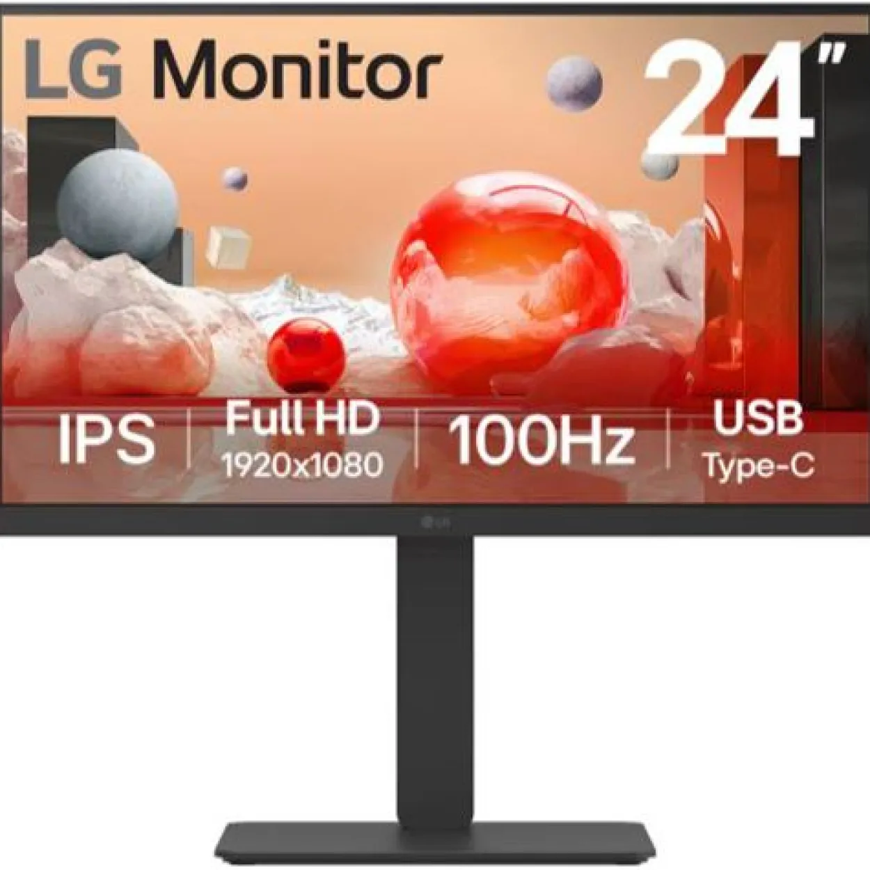 23,8" (60,47cm) LG Electronics 24BA750-B schwarz 1920x1080 1x HDMI 2.0 / 1xUSB-C 3.0 mit DisplayPort 1.4 / 2xDisplayport 1.4