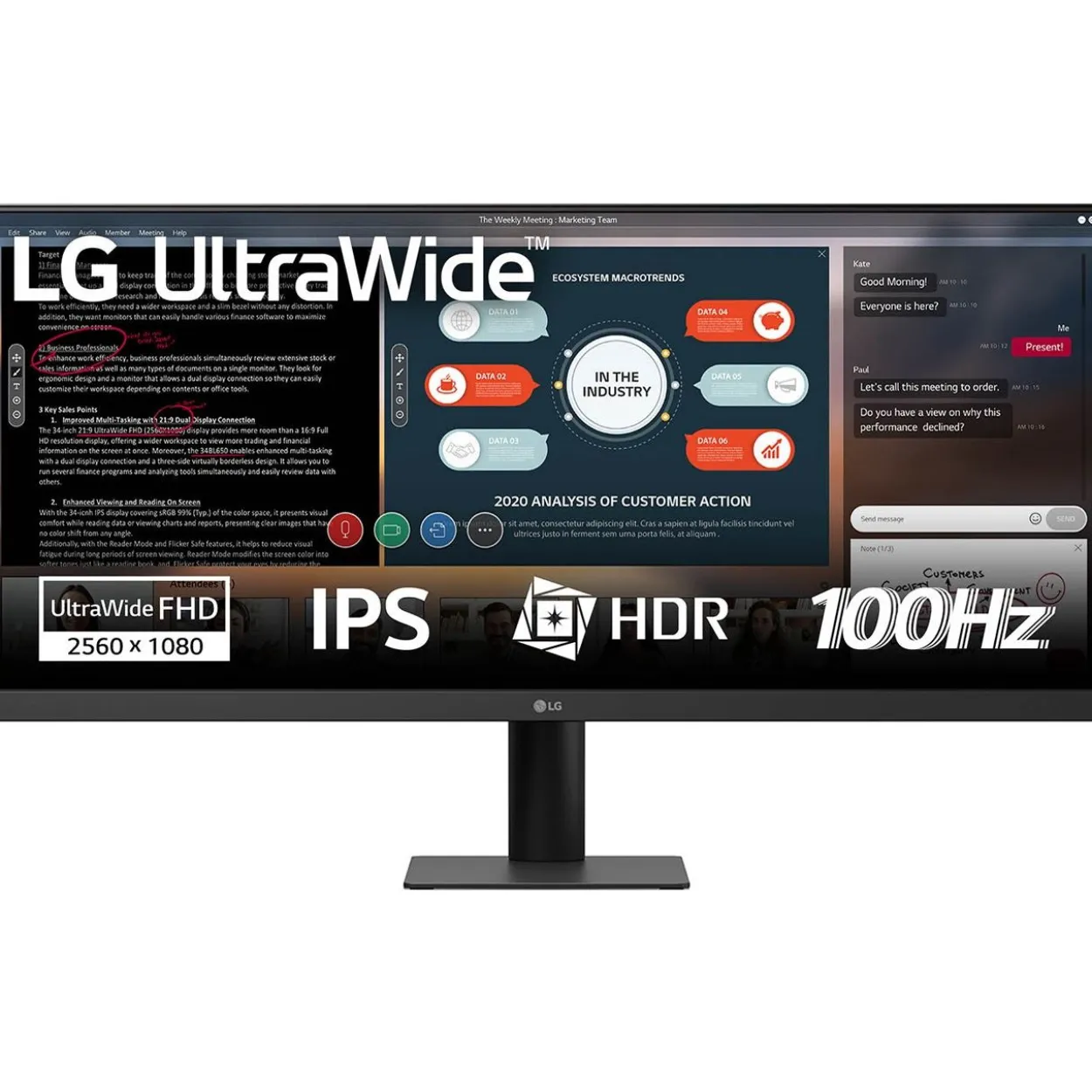 29" (73,66cm) LG Electronics UltraWide 29U511A-B schwarz 2560x1080 1xDisplayPort 1.4 / 1xHDMI 1.4
