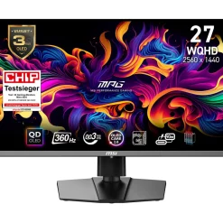 26,5" (67,31cm) MSI MPG 271QRXDE QD-OLED schwarz 2560x1440 1xUSB-Typ-C / 1xDisplayPort 1.4a / 2x HDMI 2.1