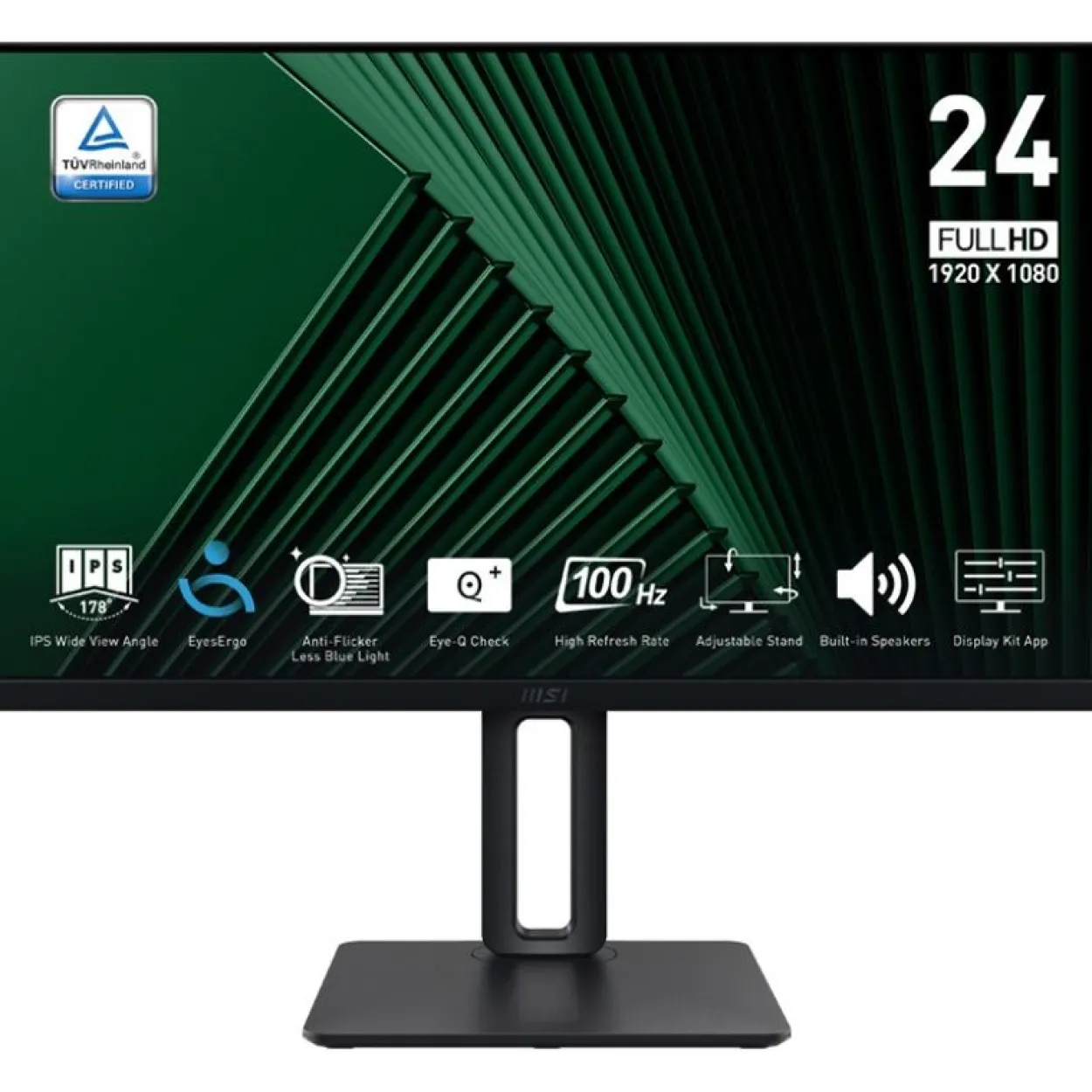 23,8" (60,47cm) MSI Pro MP245PG schwarz 1920x1080 1x DisplayPort 1.2 / 1x HDMI 1.4 / 1xVGA