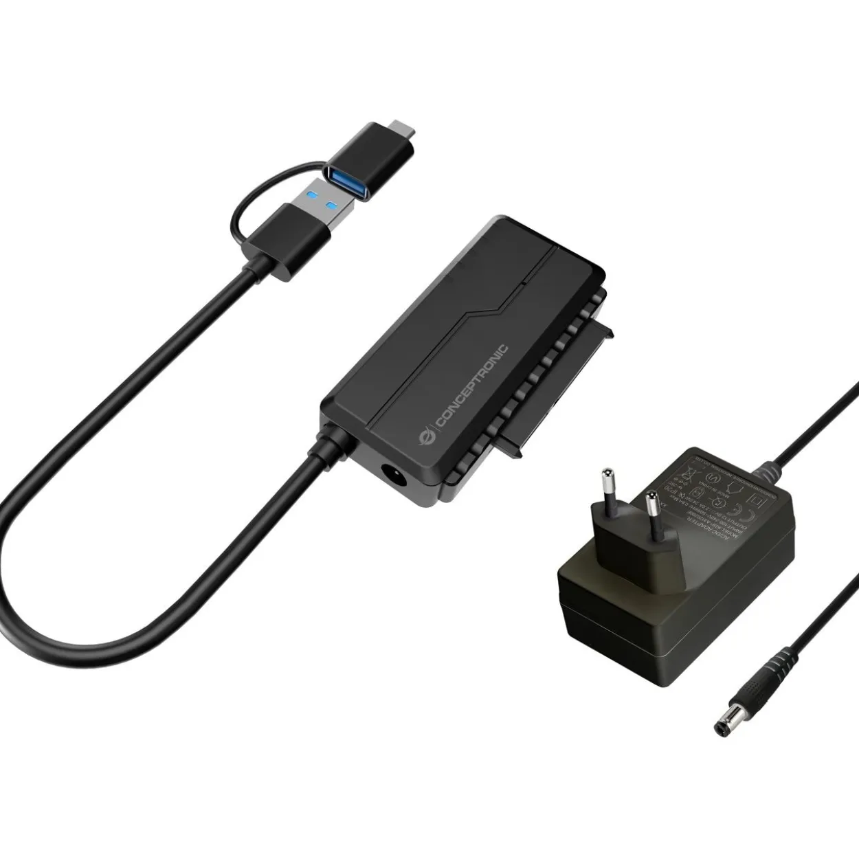 Conceptronic Adapter USB-C -> SATA Adapter 2.5/3.5" schwarz