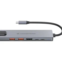 Conceptronic 6-1 Dock USB-C->HDMI,2xUSB-A,USB-C,+ 25cm si