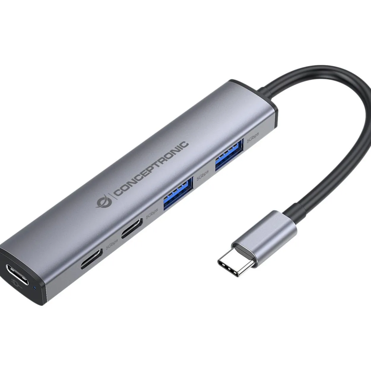 Conceptronic 4-1 Dock USB-C->2xUSB-C/2xUSB-A/100WPD gr