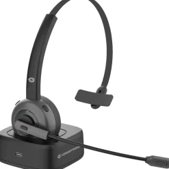 Conceptronic Headset Kabellos Bluetooth mit Ladestation sw