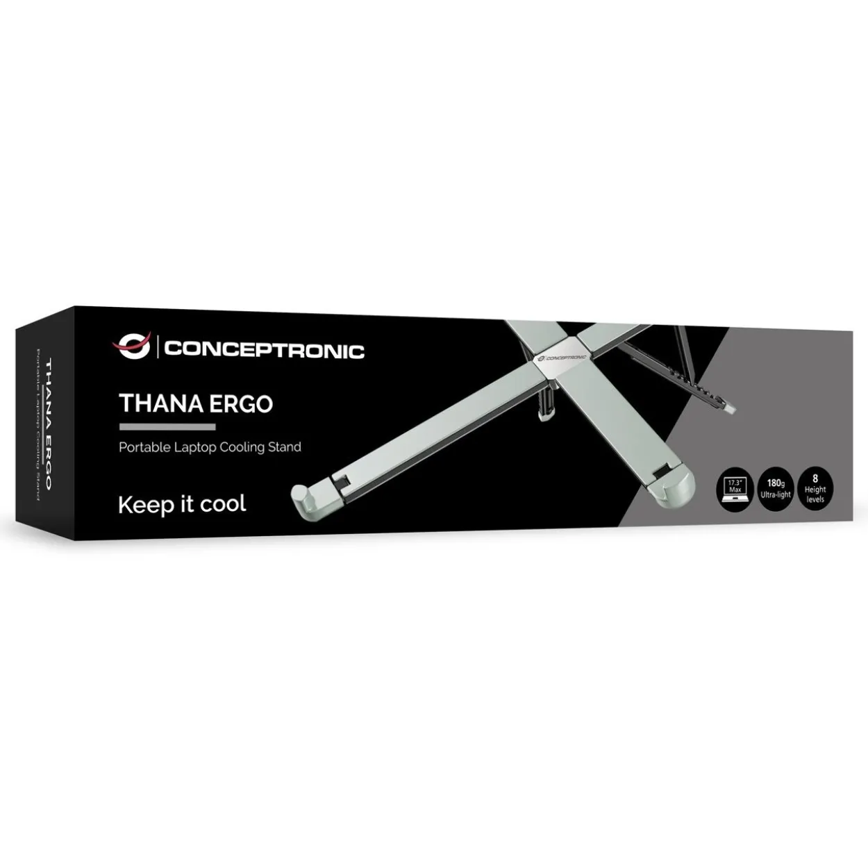Conceptronic Laptop-Stand 5kg ERGO tragbar 17.3"sil