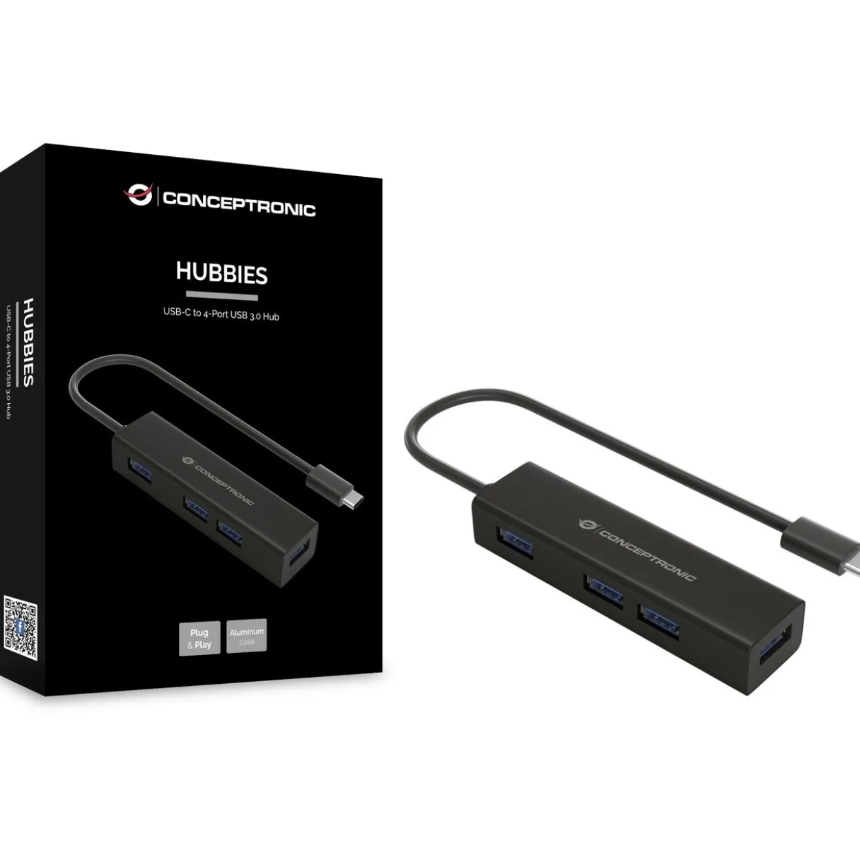 Conceptronic USB-Hub 4Port USB-C -> USB3.0