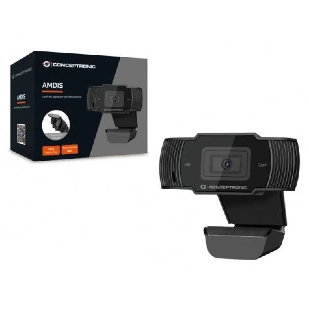 Conceptronic Webcam AMDIS 720P HD Webcam+Microphone sw