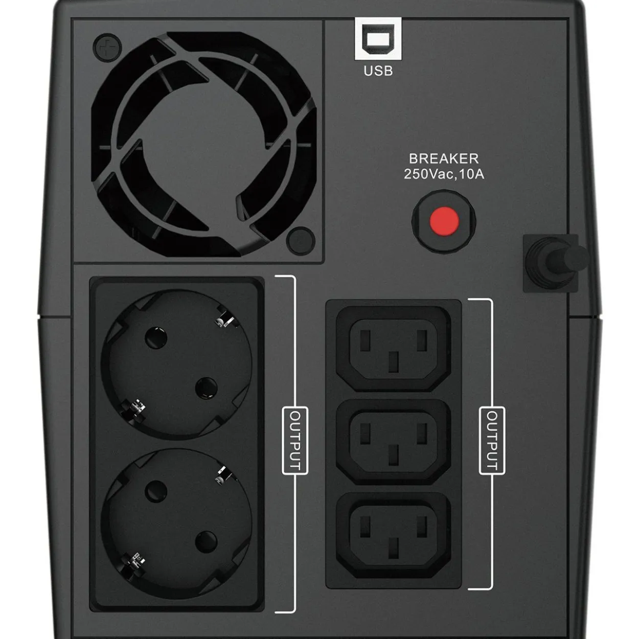 Conceptronic ZEUS UPS 1200VA 720W IEC+Schutzkontakt Socket