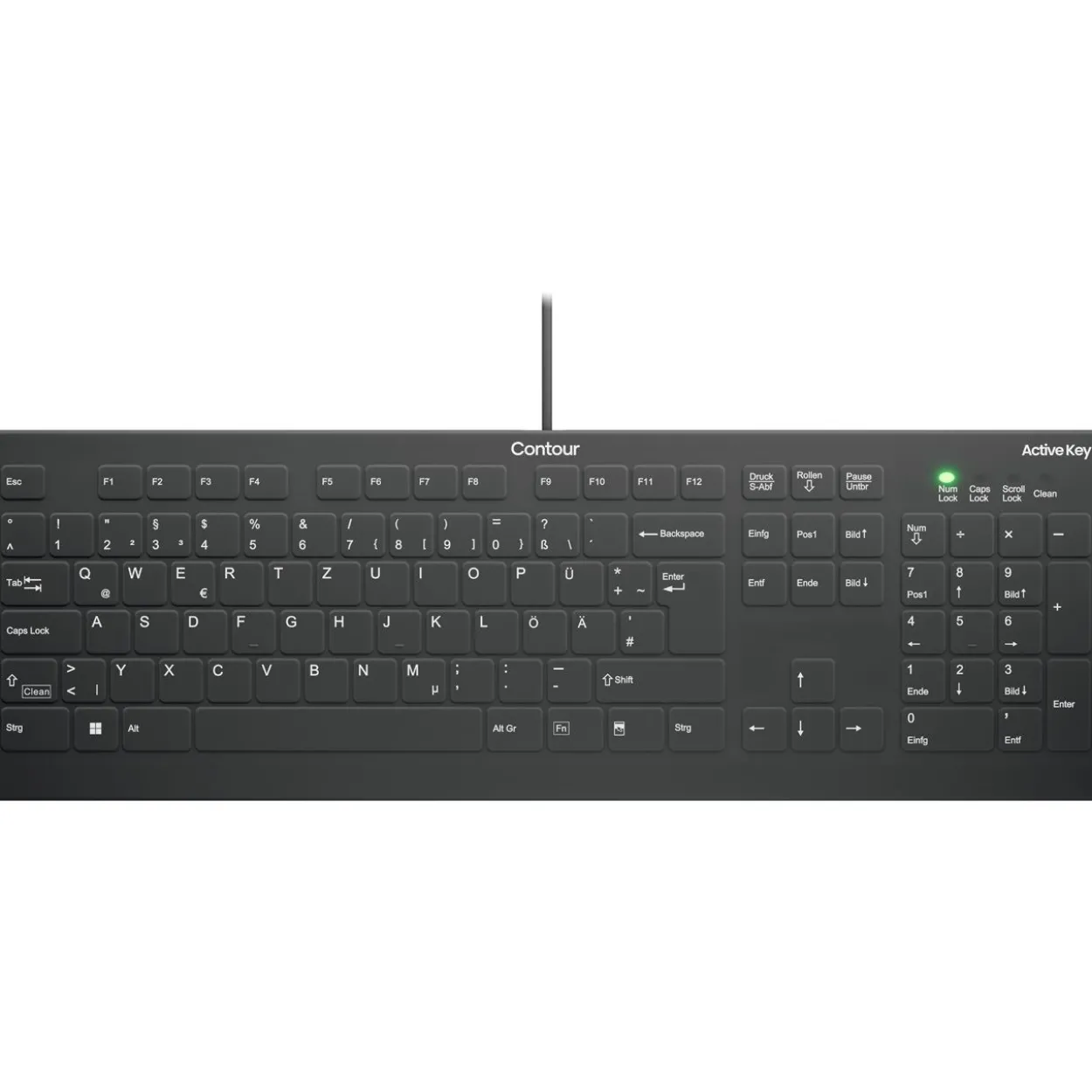 Contour AK-C8112 USB Deutsch schwarz (kabelgebunden)