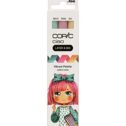 COPIC Ciao Vibrant Palette Layoutmarker-Set farbsortiert 1,0 + 6,0 mm, 3 St.