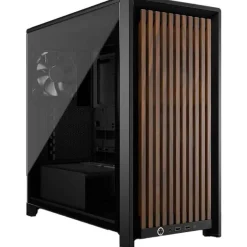 Corsair FRAME 4000D RS Wood Mid-Tower, Black/Walnut Midi