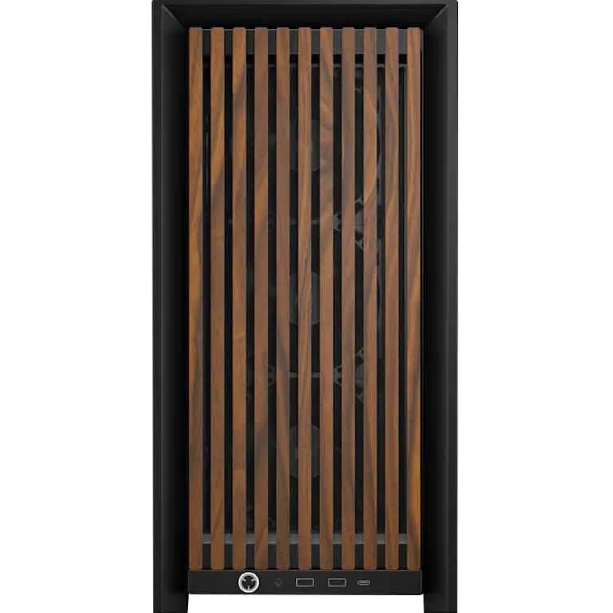 Corsair FRAME 4000D RS Wood Mid-Tower, Black/Walnut Midi