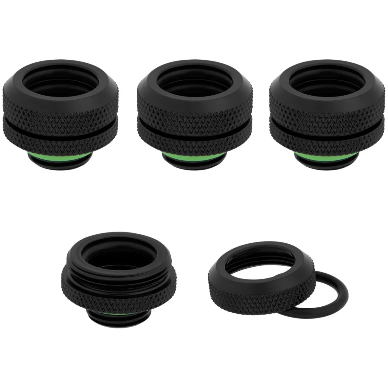 Corsair Hydro X Series XF Hardline, OD Fitting 1/4" auf 14mm, schwarz, 4er-Pack (CX-9052008-WW)