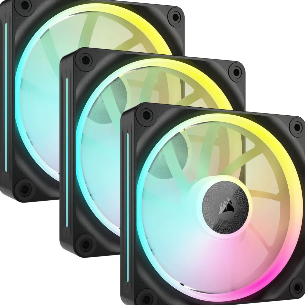 Corsair iCUE Link LX120 RGB Starter Kit 3er-Pack 120x120x25mm 400-2400 U/min 10-36 dB(A) schwarz