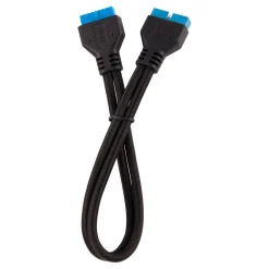 Corsair Premium Sleeved Frontpanel Kabel Verlängerungskit, schwarz