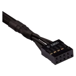 Corsair Premium Sleeved Frontpanel Kabel Verlängerungskit, schwarz