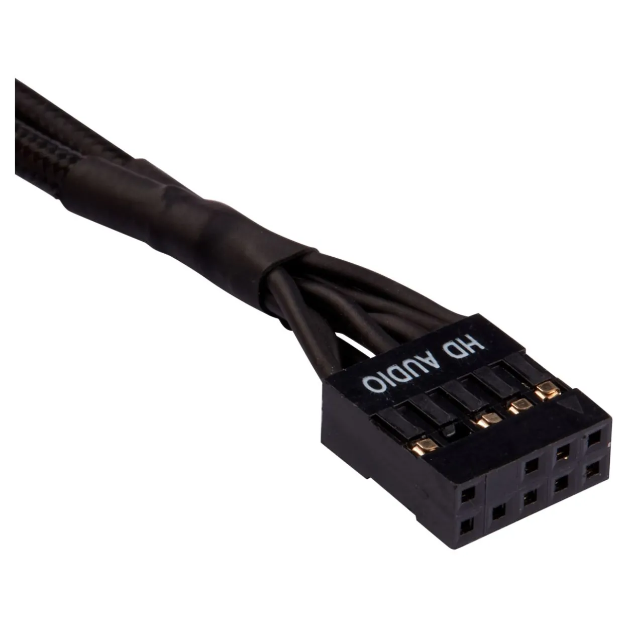 Corsair Premium Sleeved Frontpanel Kabel Verlängerungskit, schwarz
