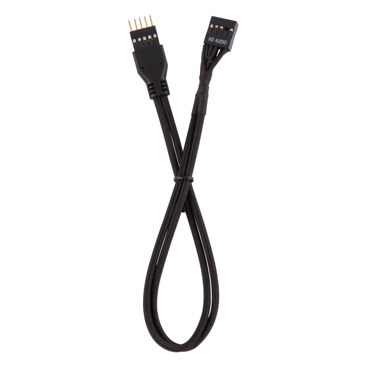 Corsair Premium Sleeved Frontpanel Kabel Verlängerungskit, schwarz
