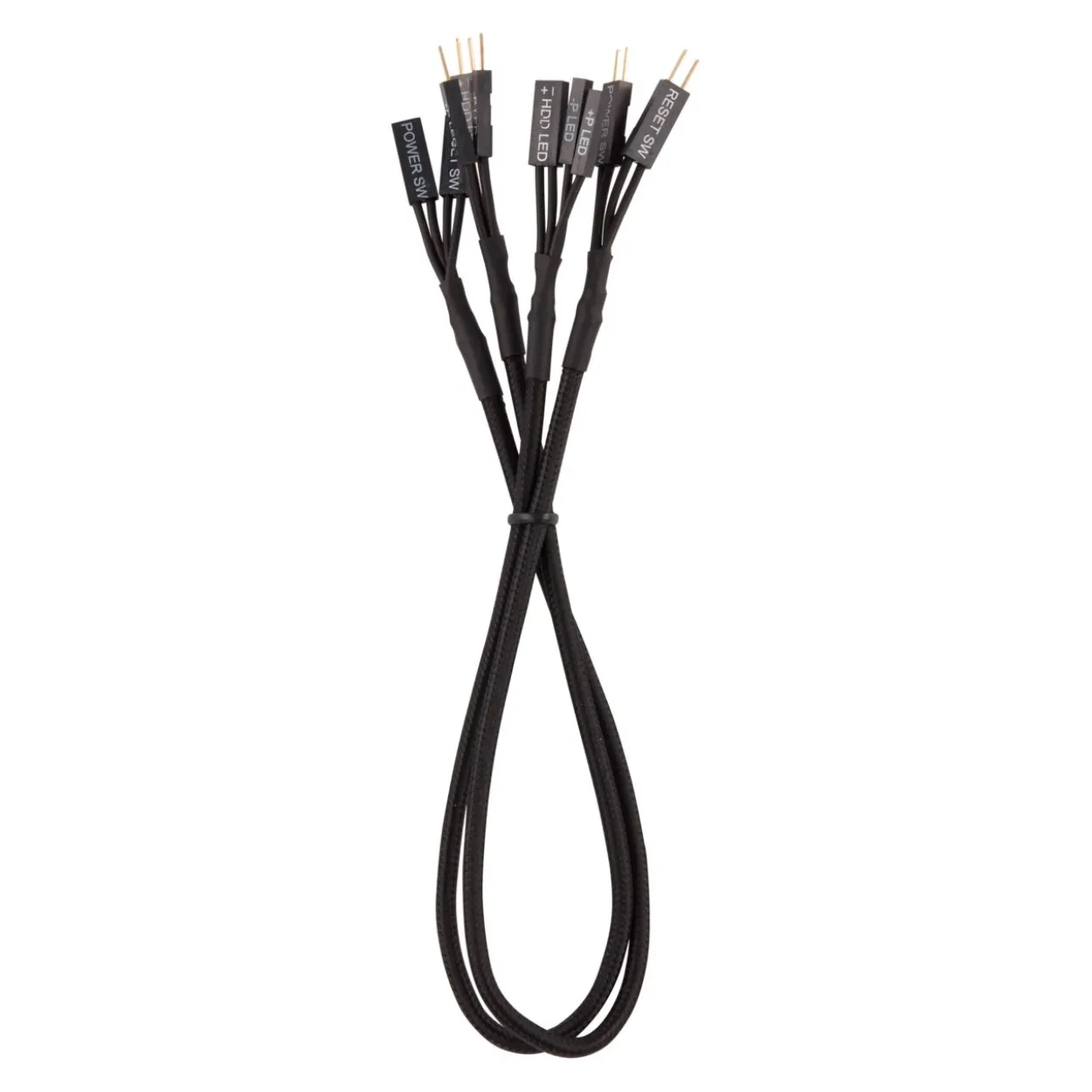 Corsair Premium Sleeved Frontpanel Kabel Verlängerungskit, schwarz