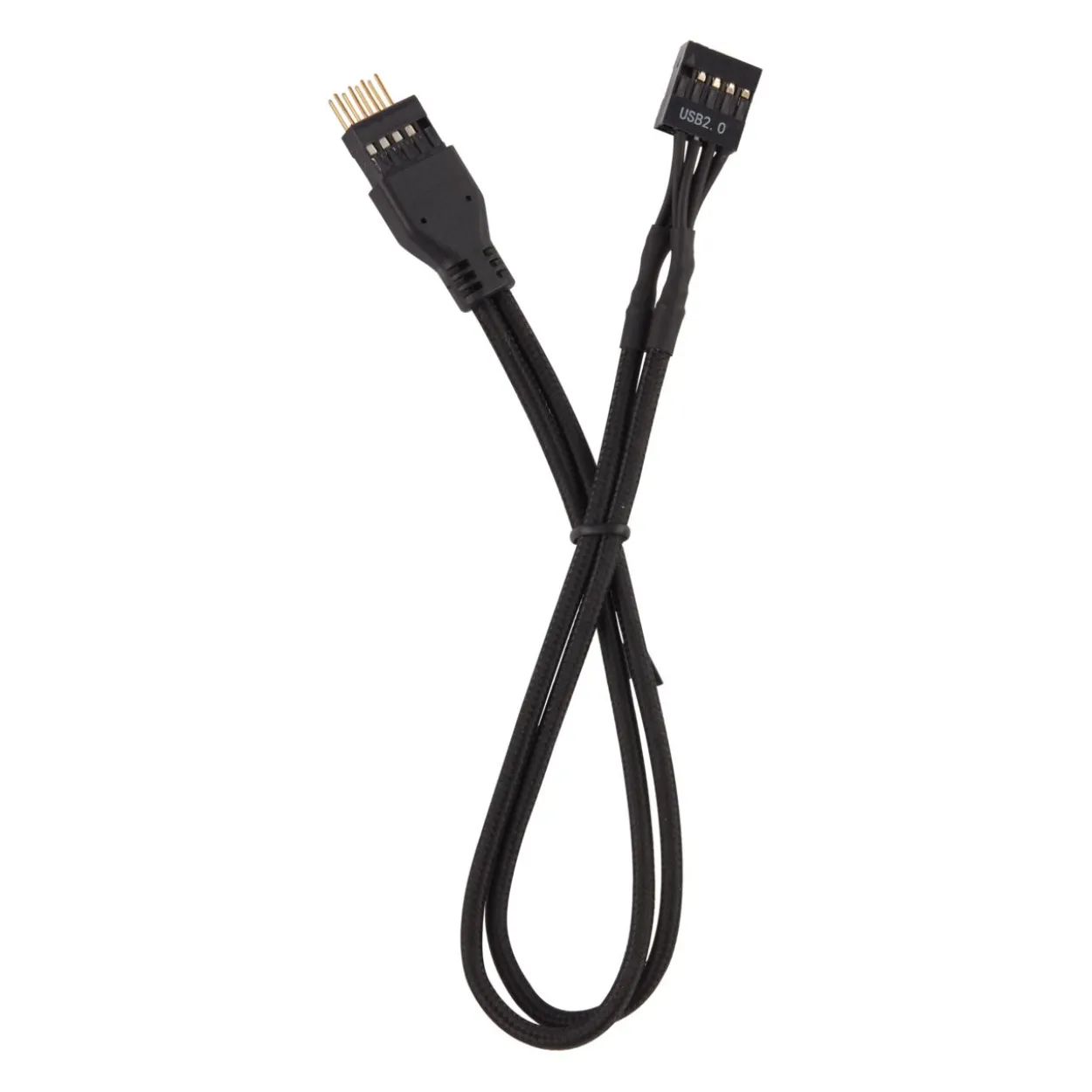 Corsair Premium Sleeved Frontpanel Kabel Verlängerungskit, schwarz