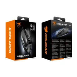 Cougar Gaming Maus AirBlader, Kabelgebunden, Schwarz